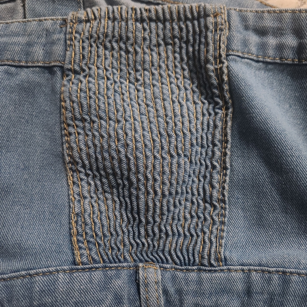 Fashion Nova Women's Strapless Blue Denim Jumpsuit - Picture 6 of 7